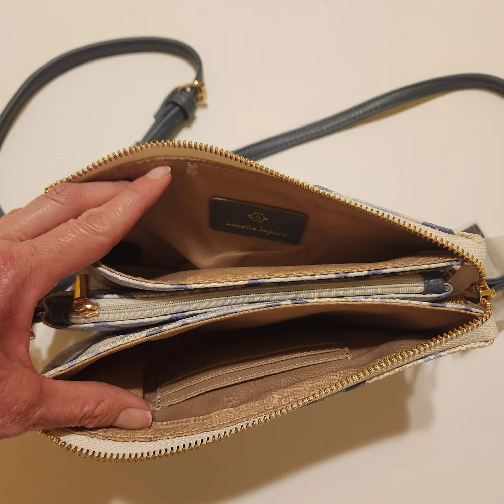 Nanette Lepore convertible crossbody and wristlet.